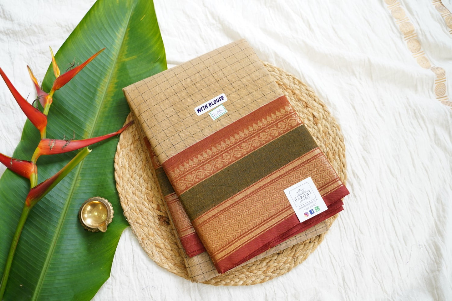 Chettinad handloom Cotton Saree PC15865