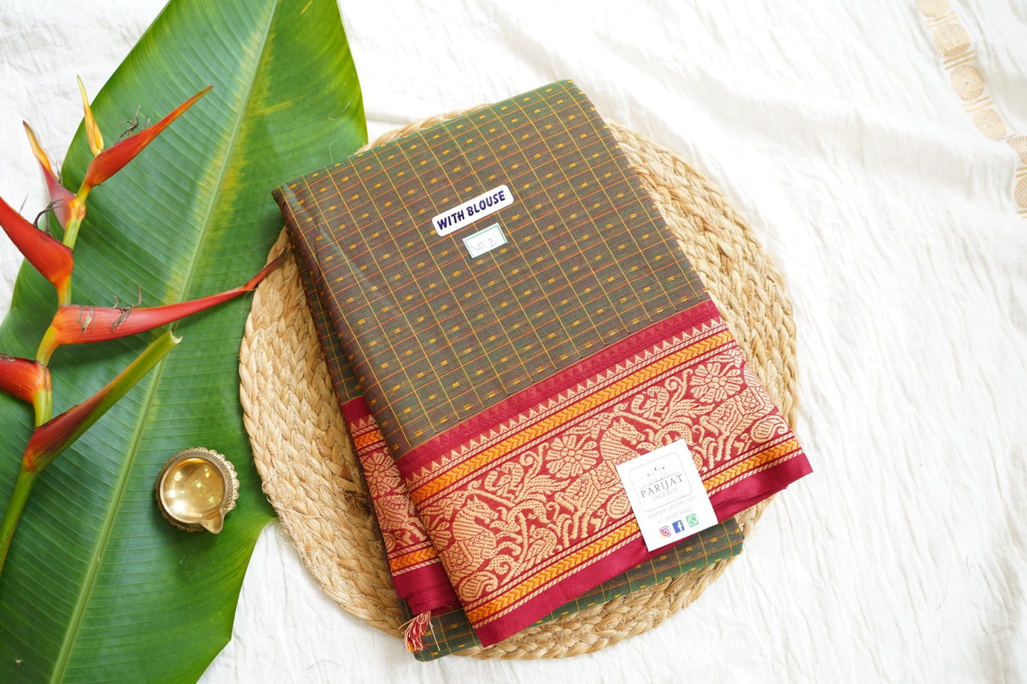 Chettinad handloom Cotton Saree PC15933