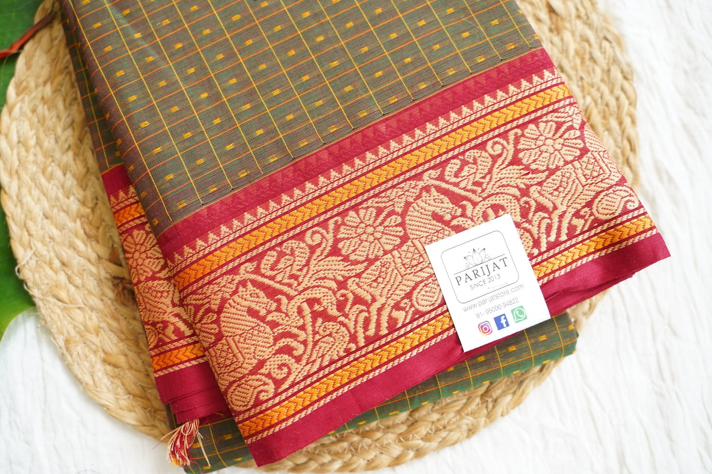 Chettinad handloom Cotton Saree PC15933