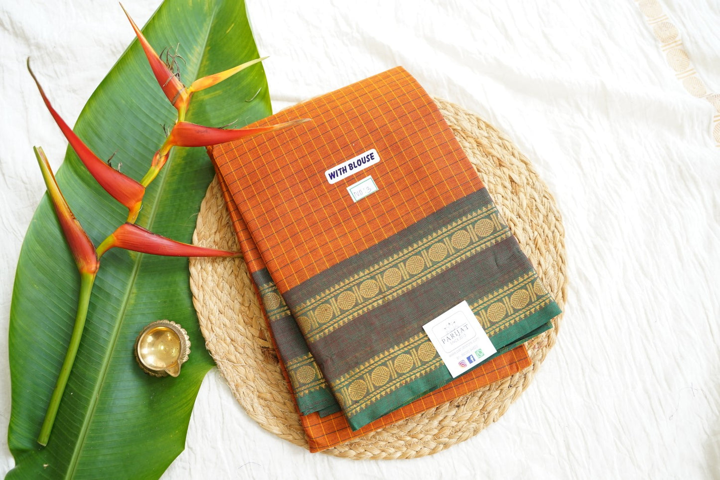 Chettinad handloom Cotton Saree PC15884