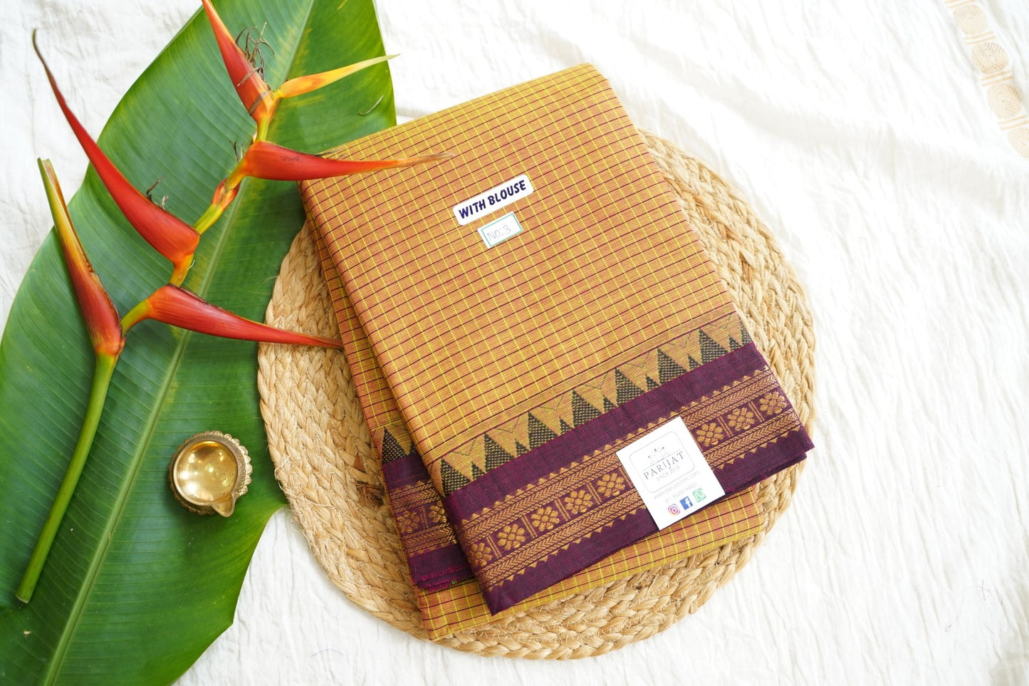 Chettinad handloom Cotton Saree PC15883