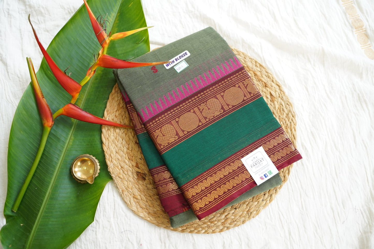 Chettinad handloom Cotton Saree PC15832