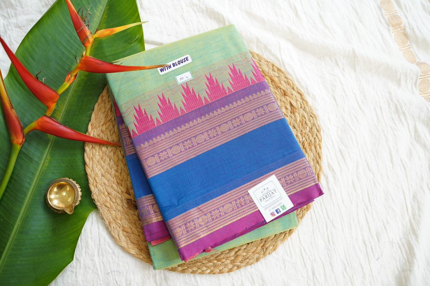 Chettinad handloom Cotton Saree PC15877