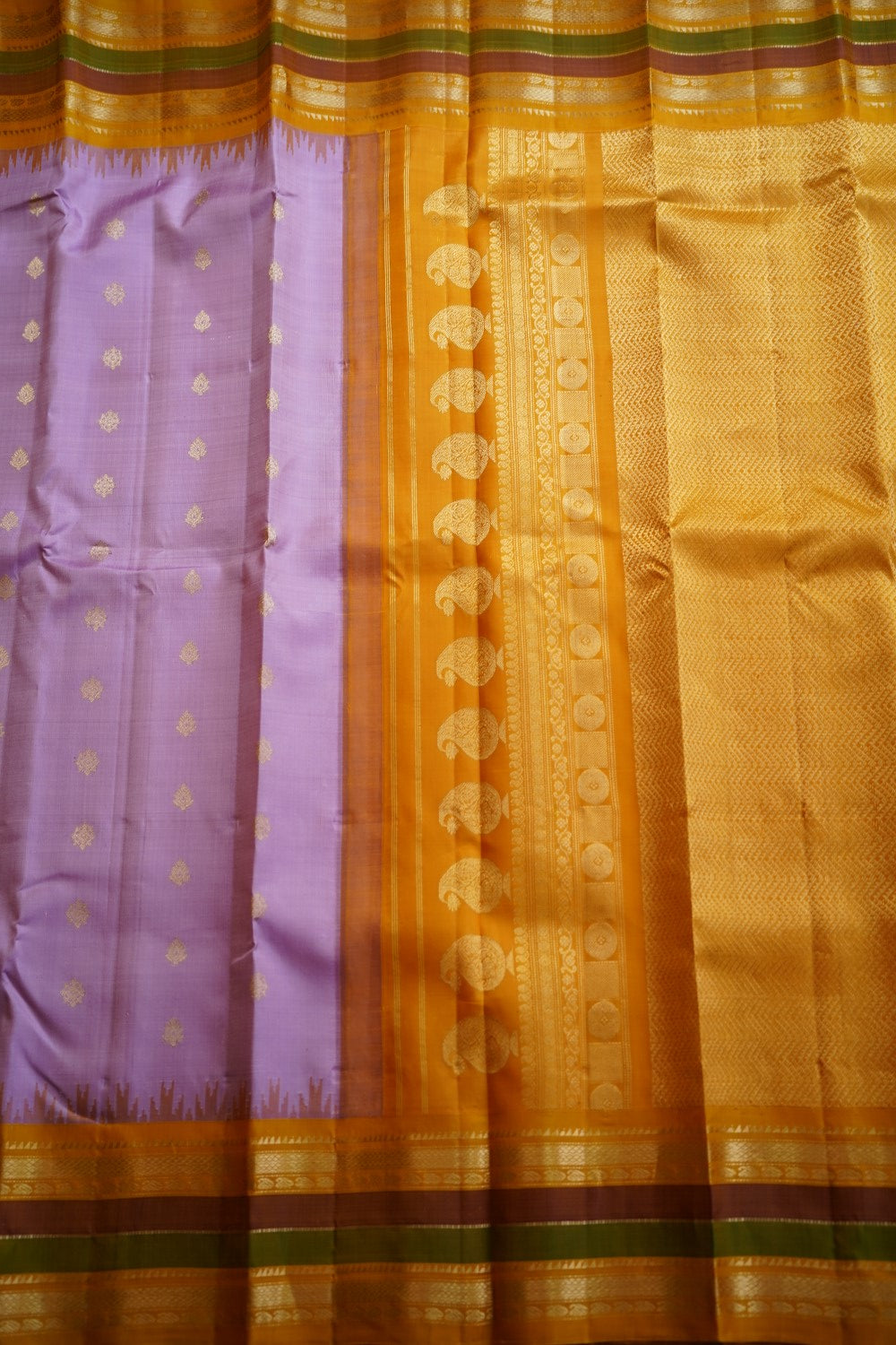 Gadwal Silk Saree With Zari Border  PC12308