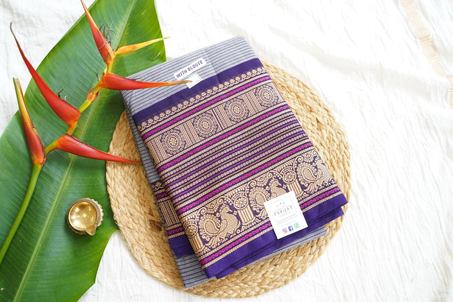 Chettinad handloom Cotton Saree PC15856