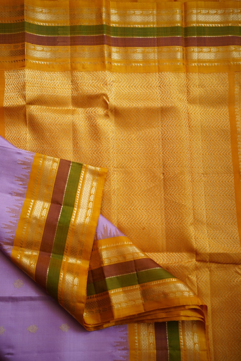 Gadwal Silk Saree With Zari Border  PC12308