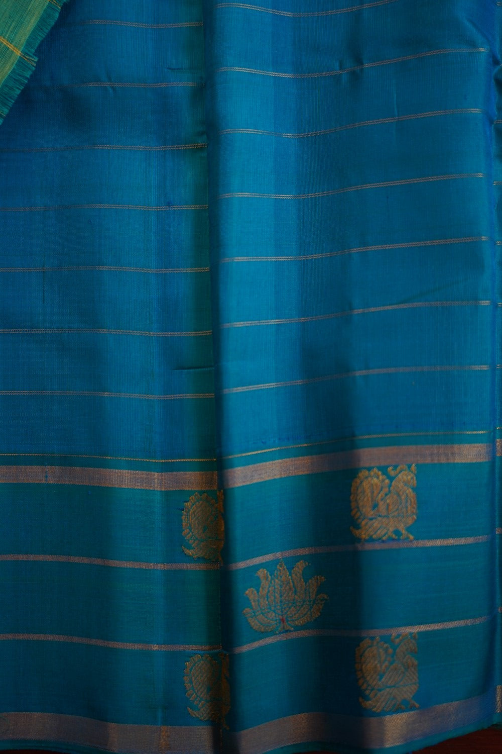 Kanchi Silk Cotton Checked Saree With Zari Border  PC10165