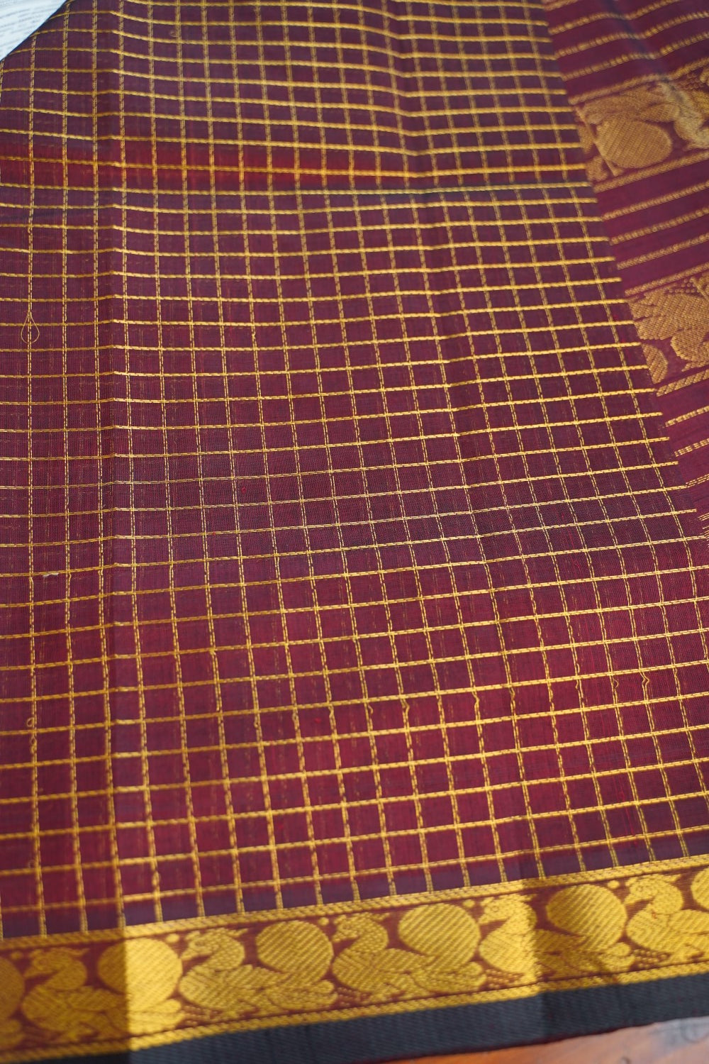 Kanchi Handloom Silk Cotton Saree PC17054[brown]