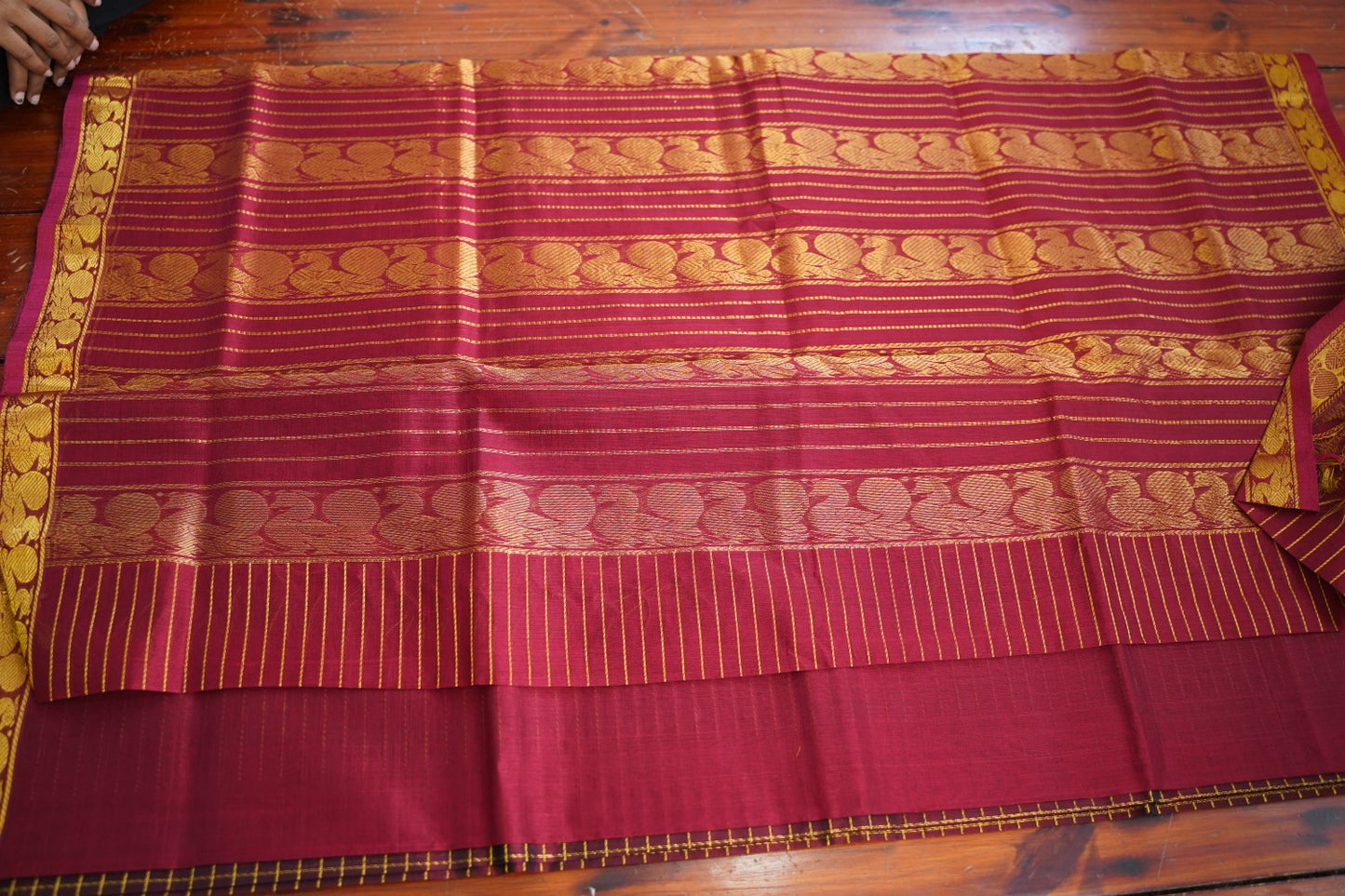 Kanchi Handloom Silk Cotton Saree PC17055[red]