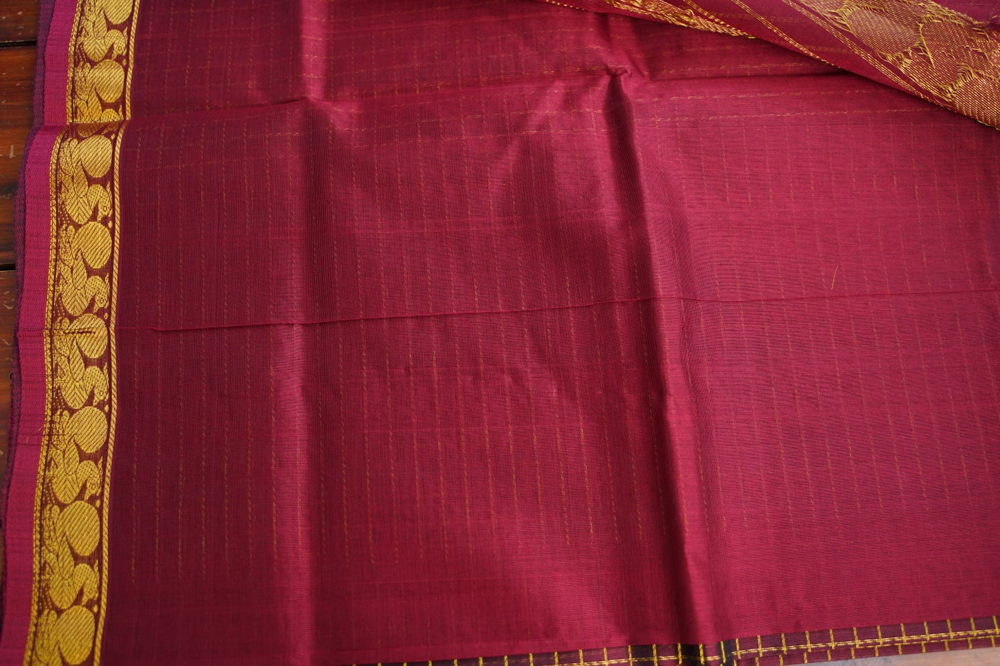 Kanchi Handloom Silk Cotton Saree PC17055[red]