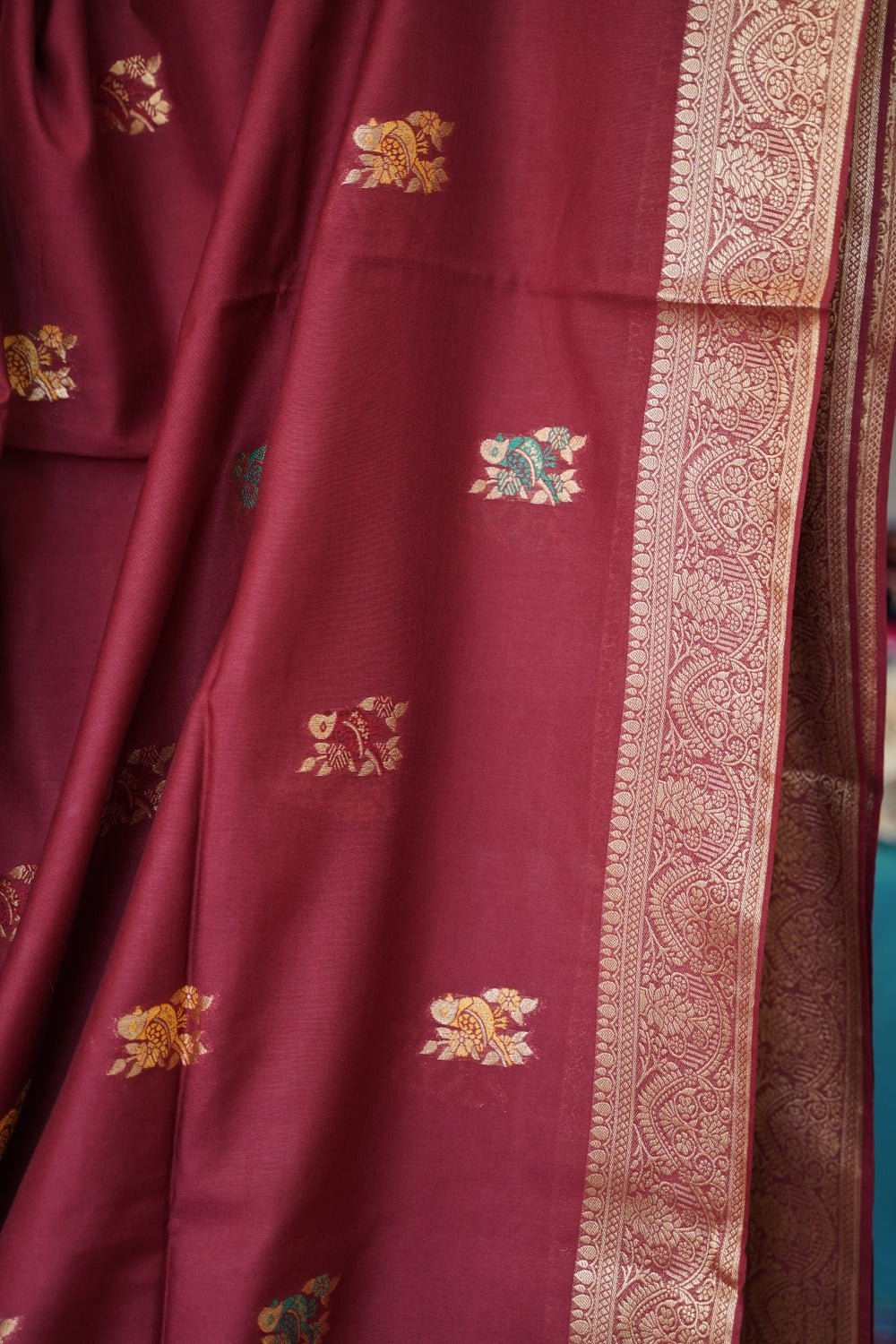 semi chanderi saree PC17884