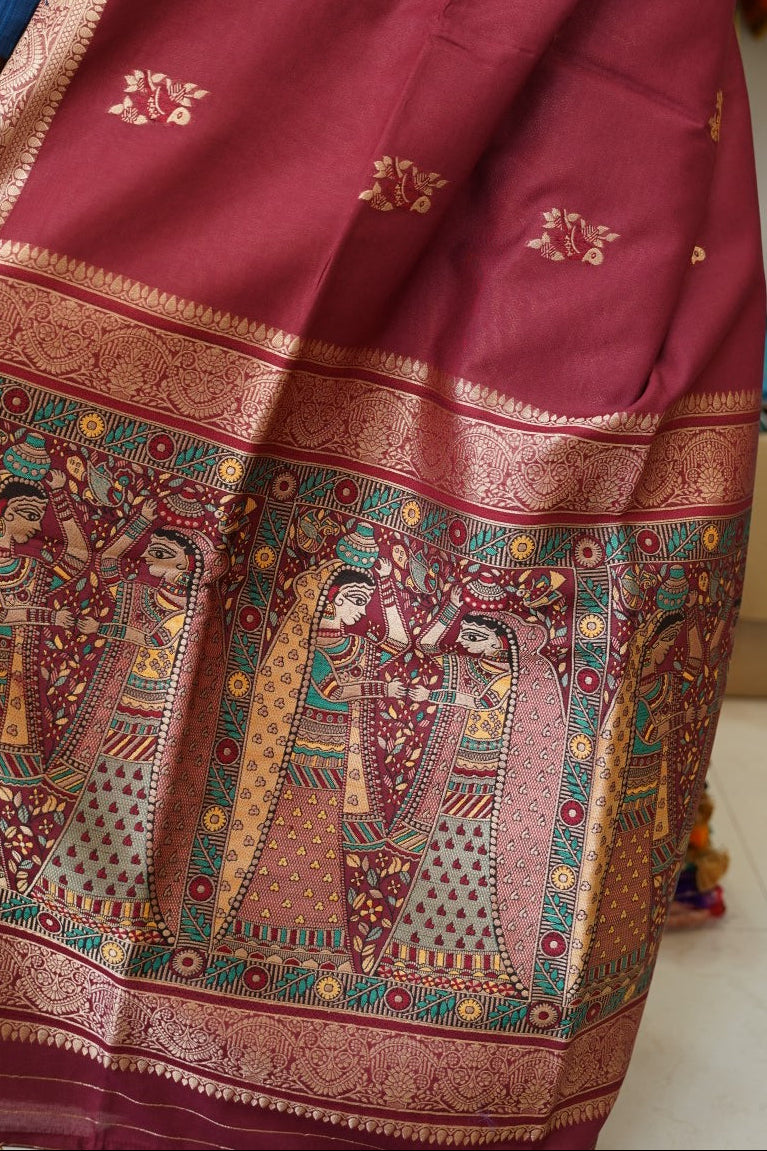semi chanderi saree PC17884