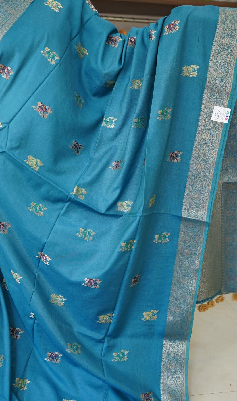 semi chanderi saree PC17883