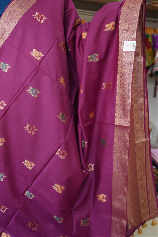 semi chanderi saree PC17882