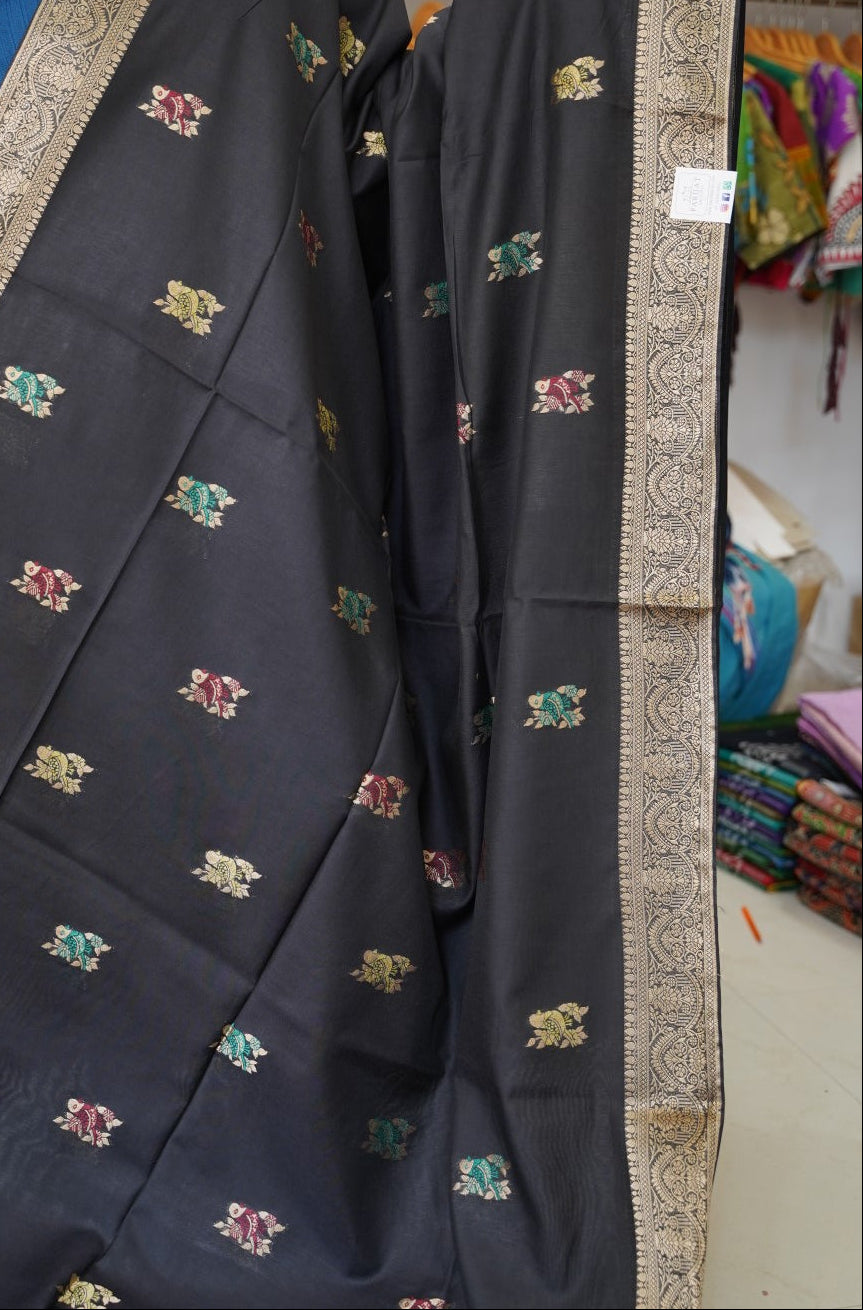 semi chanderi saree PC17881