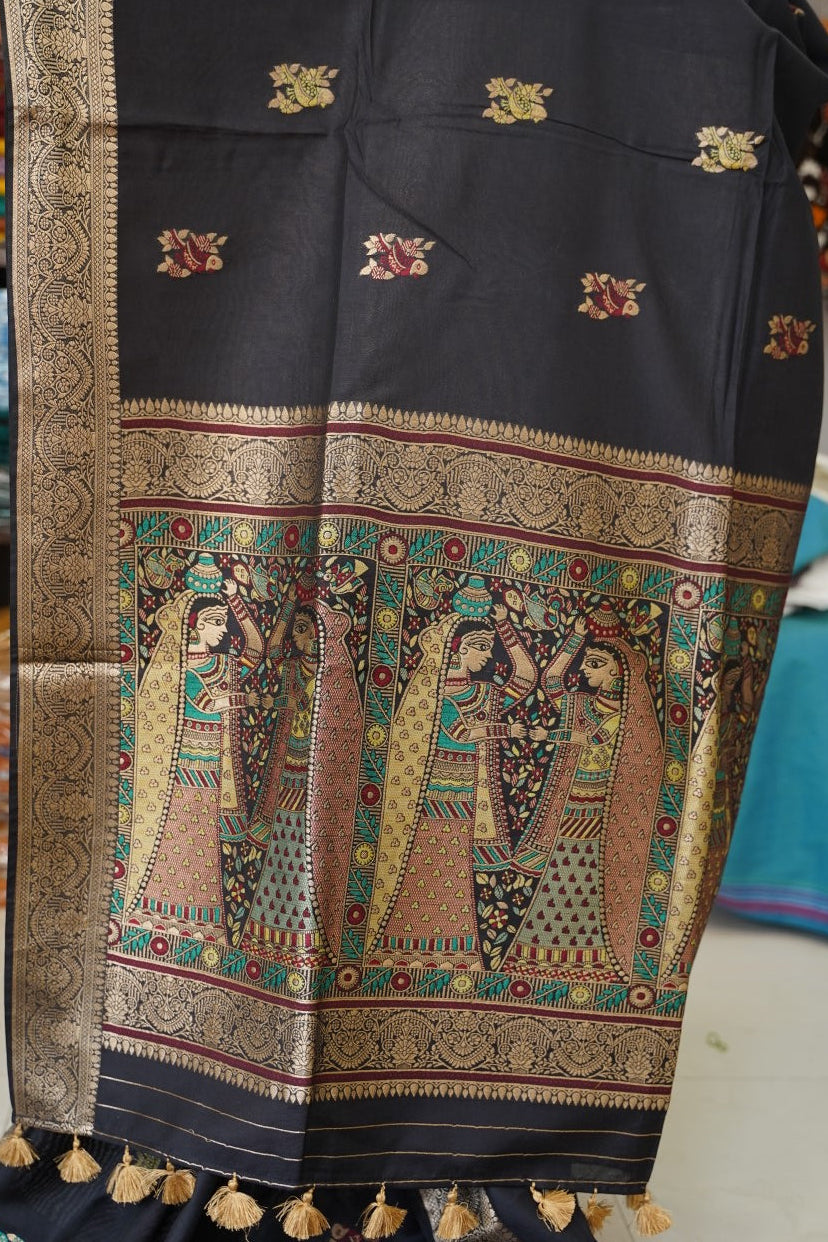 semi chanderi saree PC17881