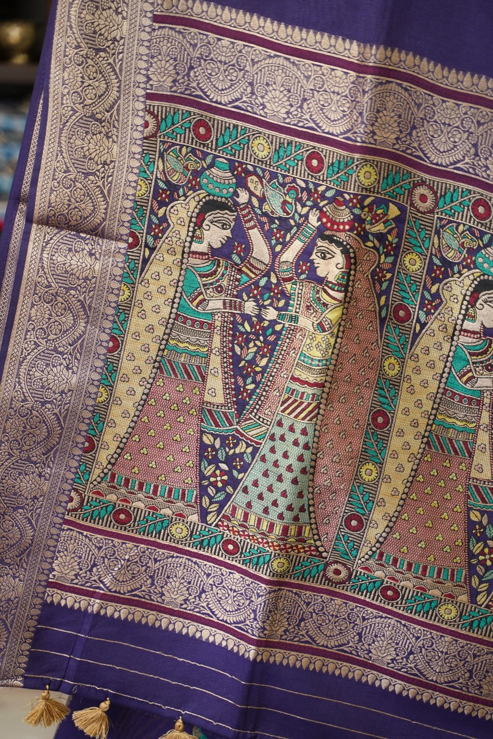 semi chanderi saree PC17880