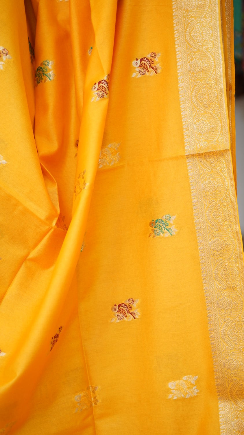 semi chanderi saree PC17886