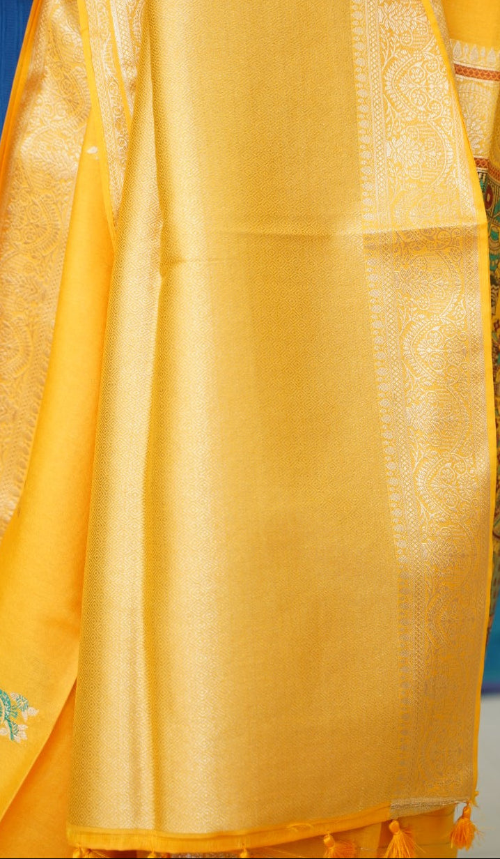 semi chanderi saree PC17886