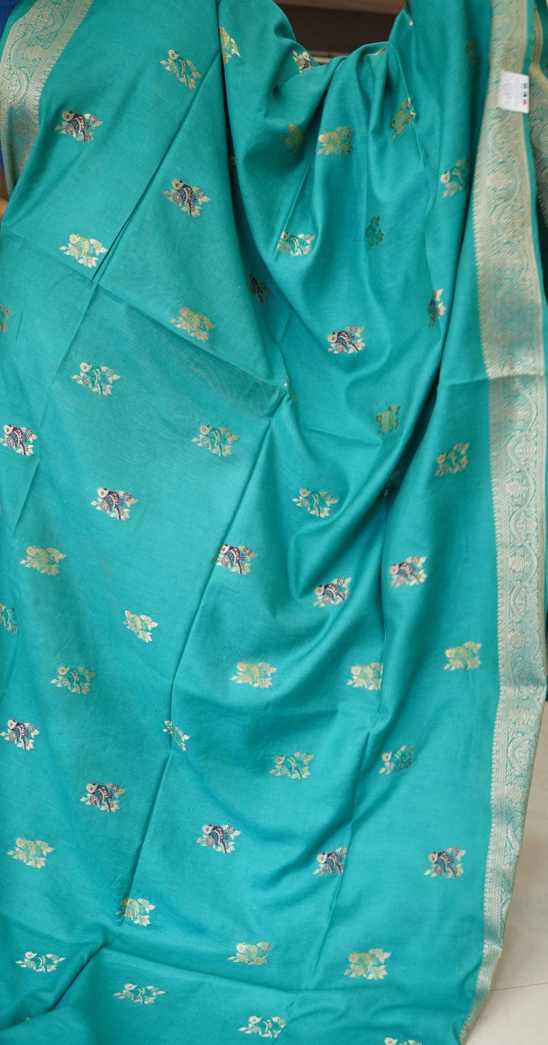 semi chanderi saree PC17887