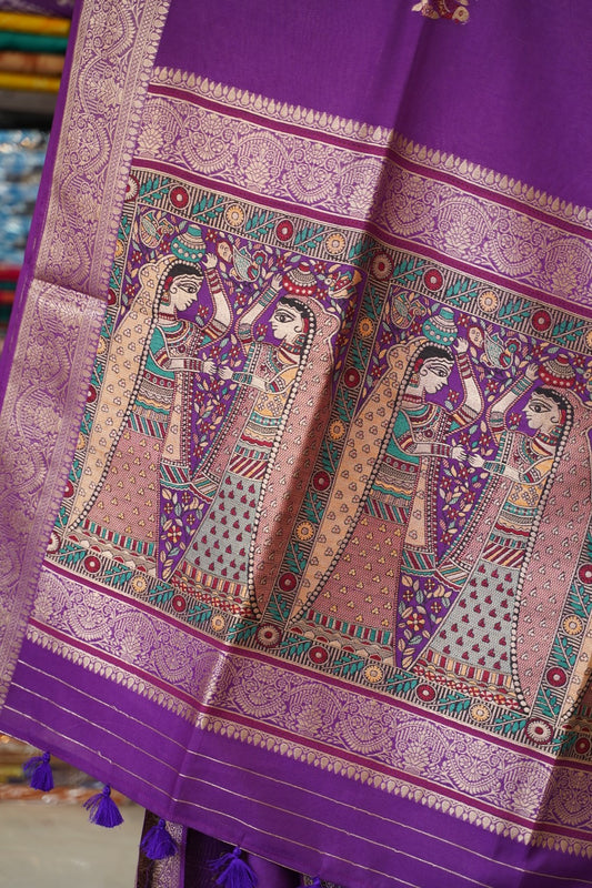 semi chanderi saree PC17888