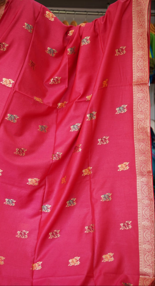 semi chanderi saree PC17890