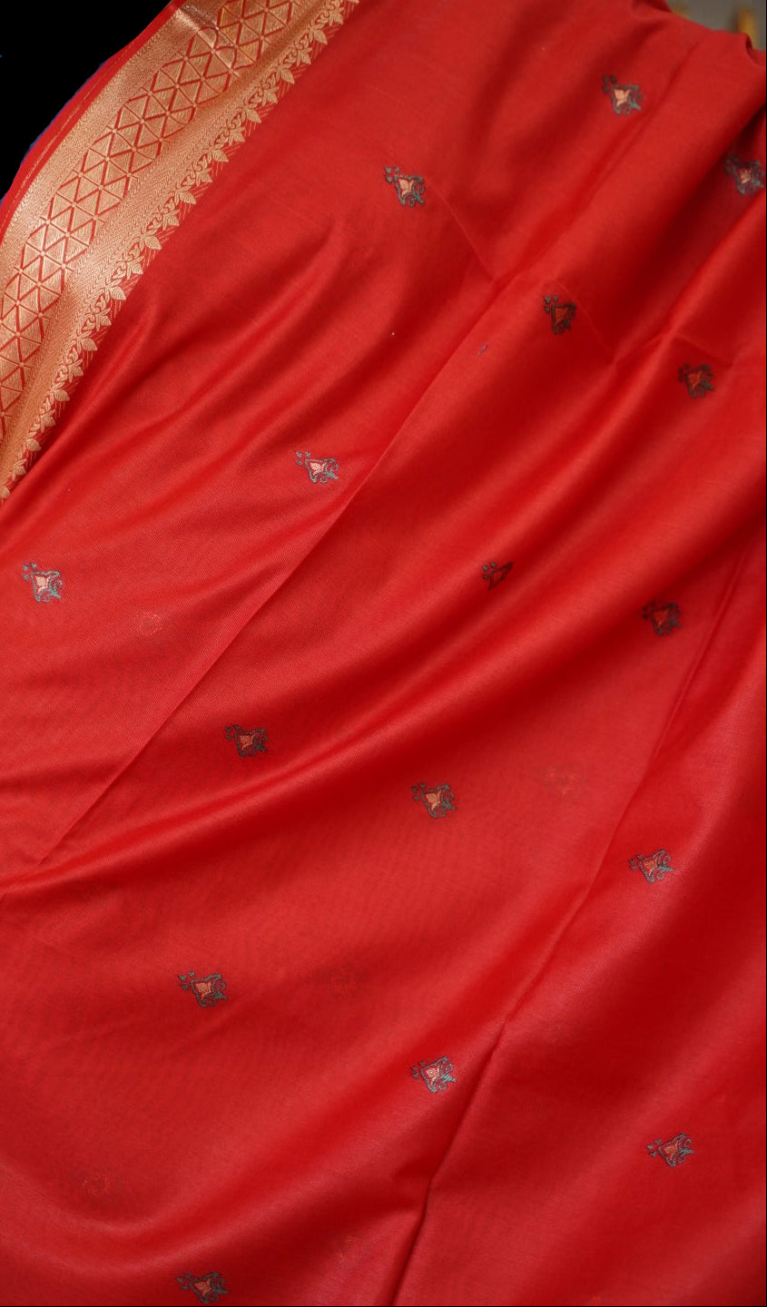 semi chanderi saree PC17889
