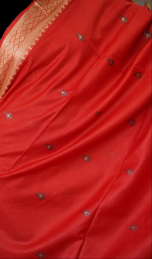 semi chanderi saree PC17889