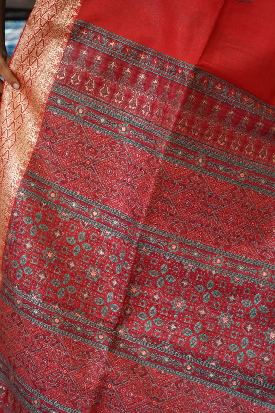 semi chanderi saree PC17889