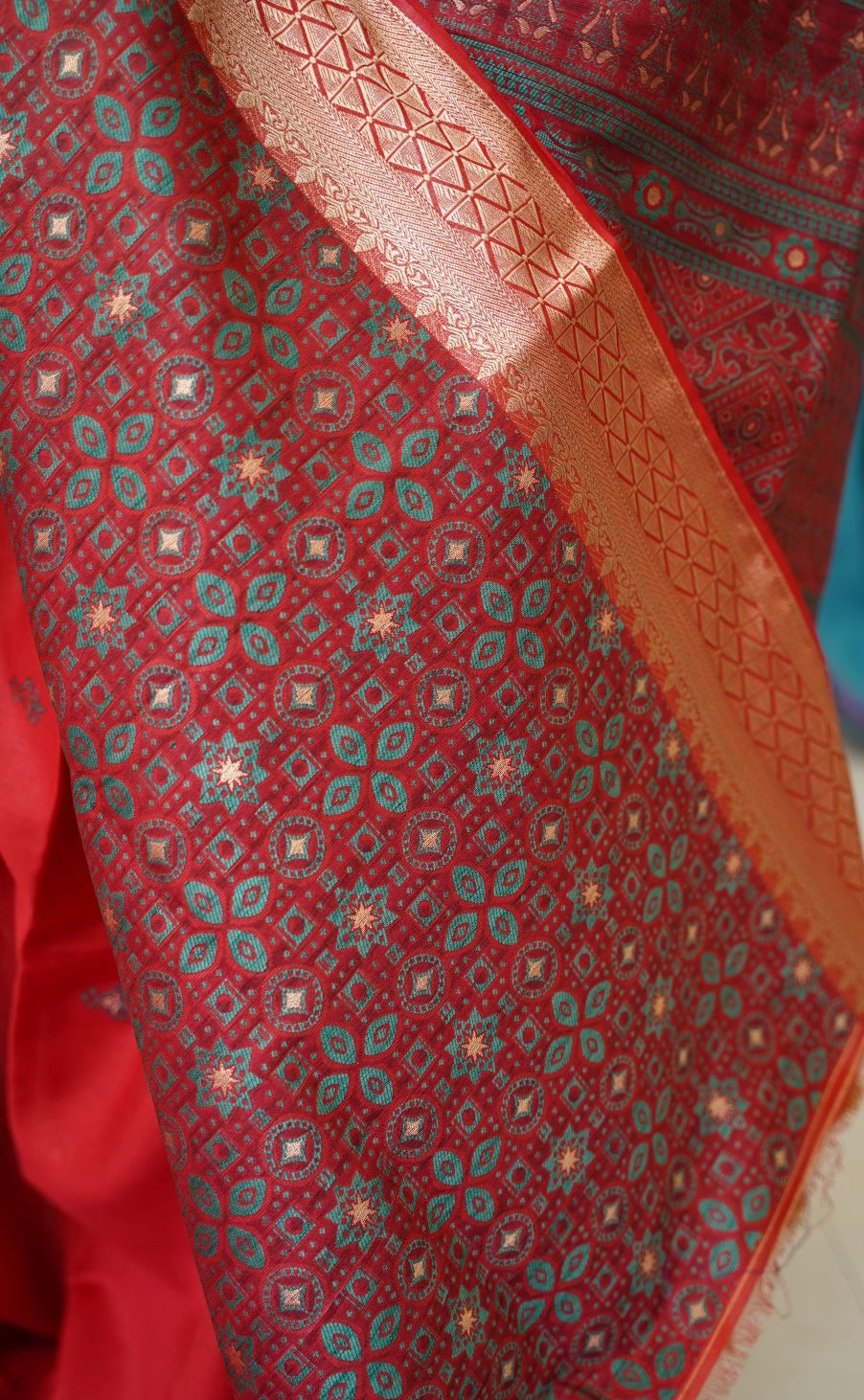 semi chanderi saree PC17889