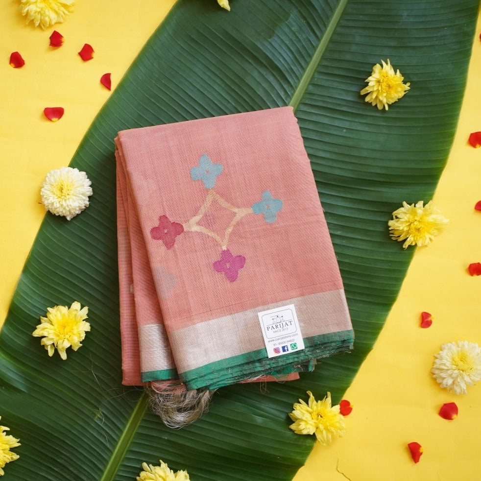 Ponduru khadi handloom Cotton Saree Worldwide Ship Parijat Collections