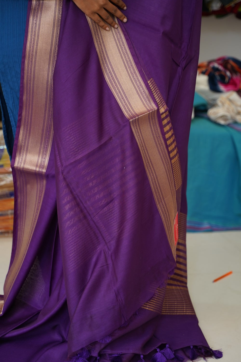 semi chanderi saree PC17914