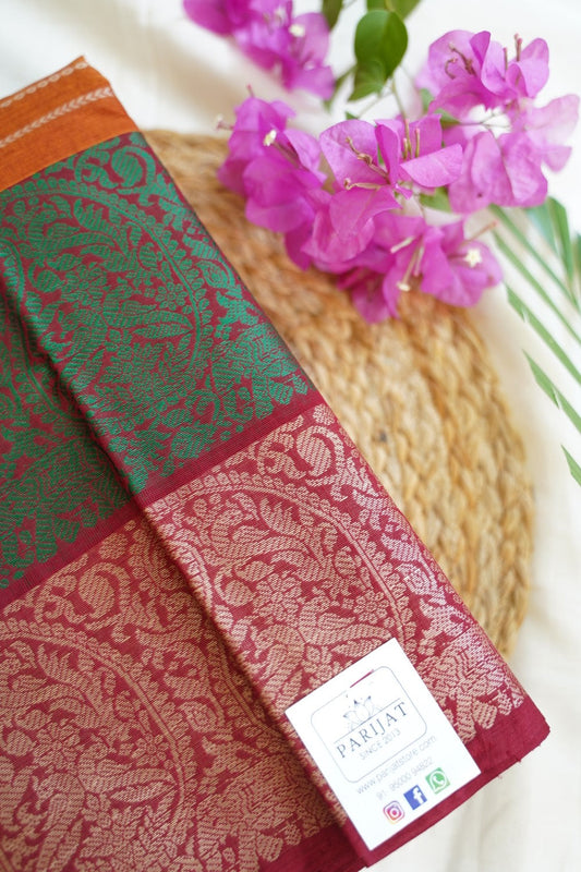 Kanchi handloom Cotton Saree PC14385