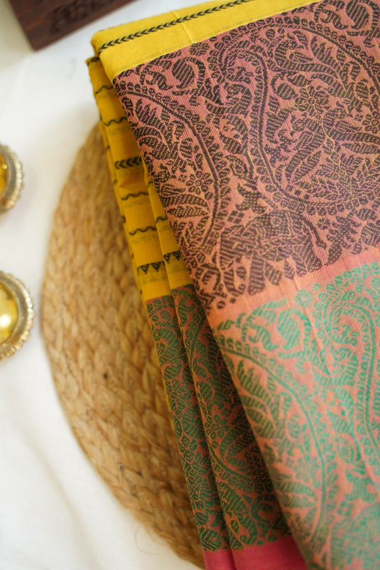 Kanchi handloom Cotton Saree PC14398
