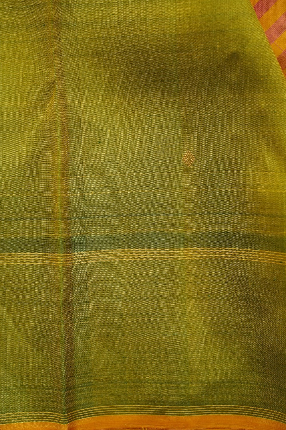Yellow Checks Pure Kanchi Silk Saree PC10365