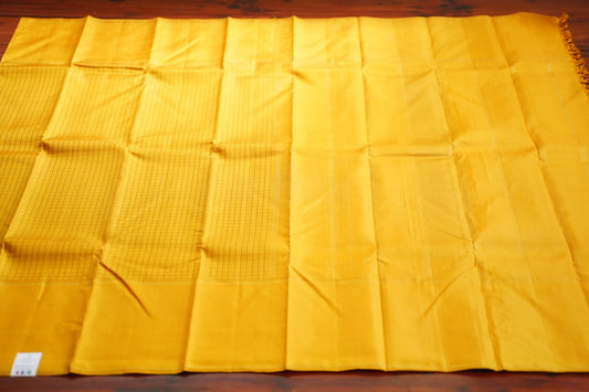 Turmeric Yellow  Pure Kanchi Silk Saree PC10349