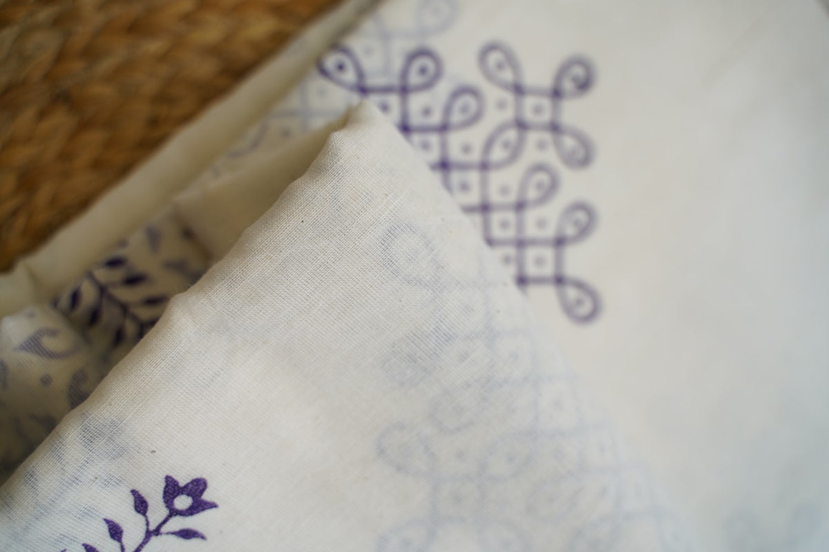 Block Printed cotton Saree PC17944