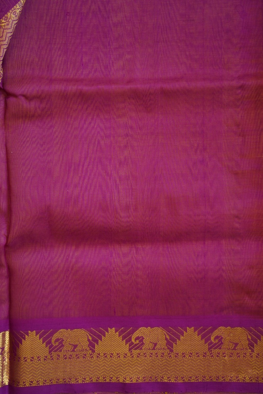 Yellow  Kanchi Silk Cotton Saree With Zari Border  PC10394
