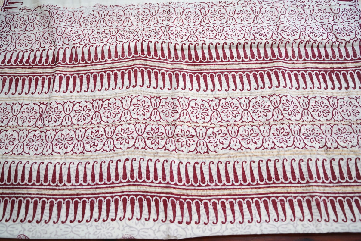 Block Printed cotton Saree PC17942