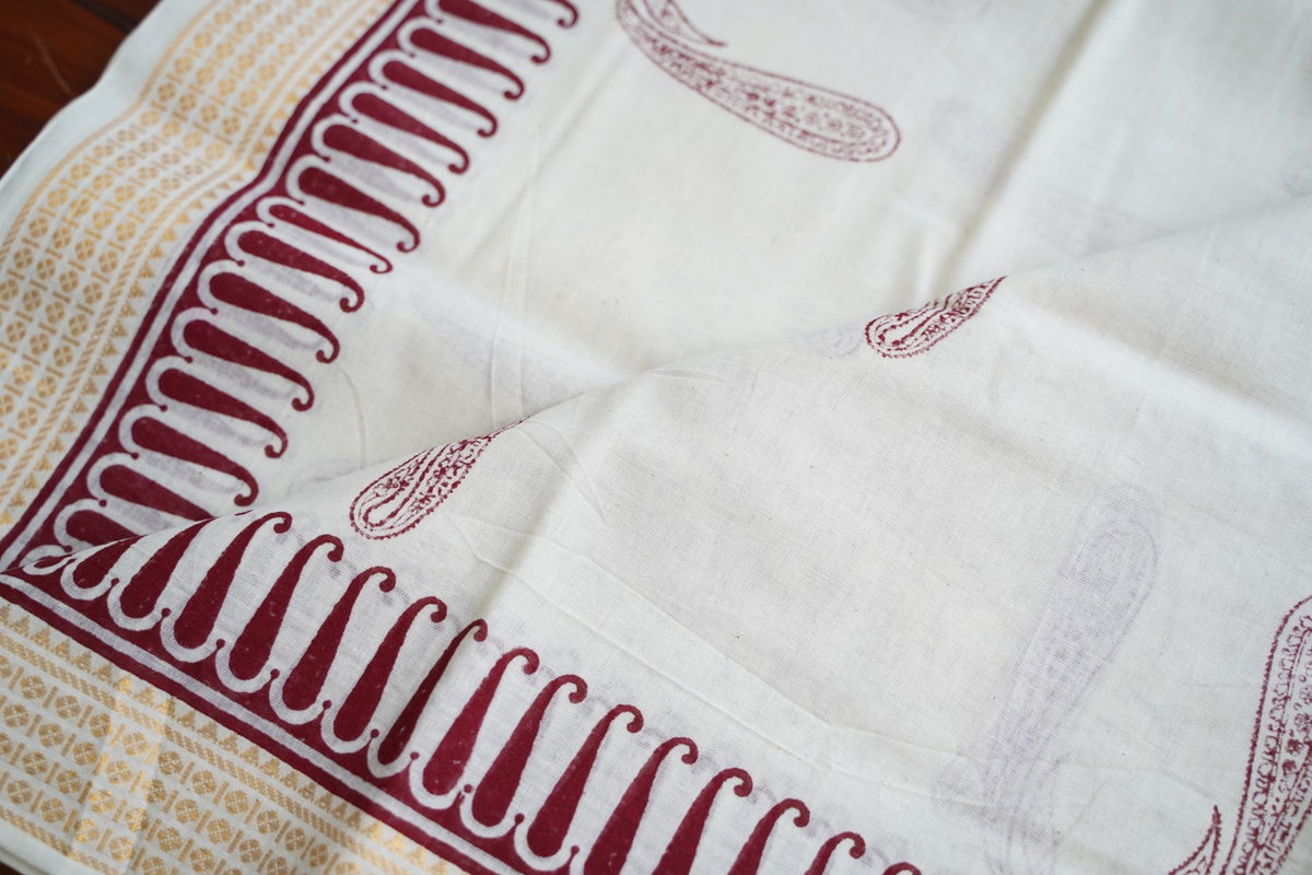 Block Printed cotton Saree PC17942