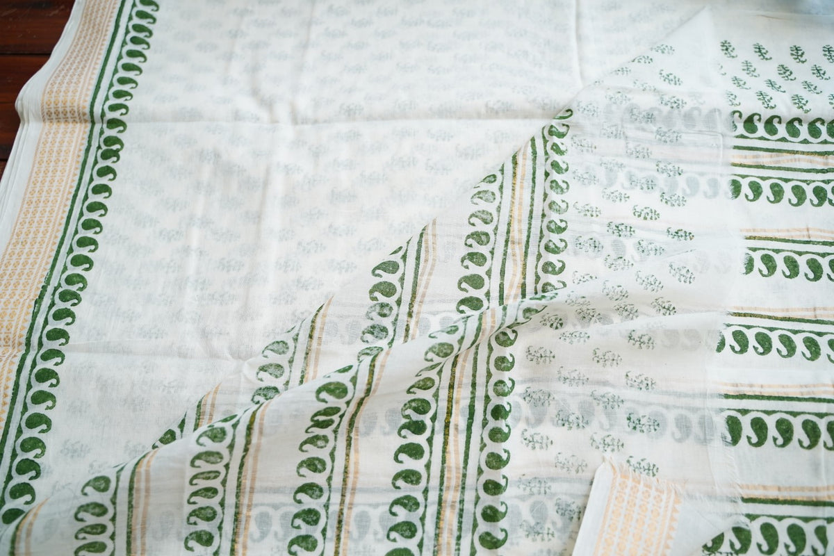 Block Printed cotton Saree PC17943