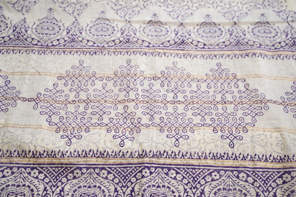 Block Printed cotton Saree PC17944