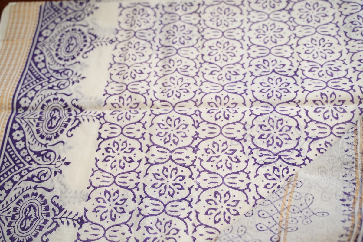 Block Printed cotton Saree PC17944