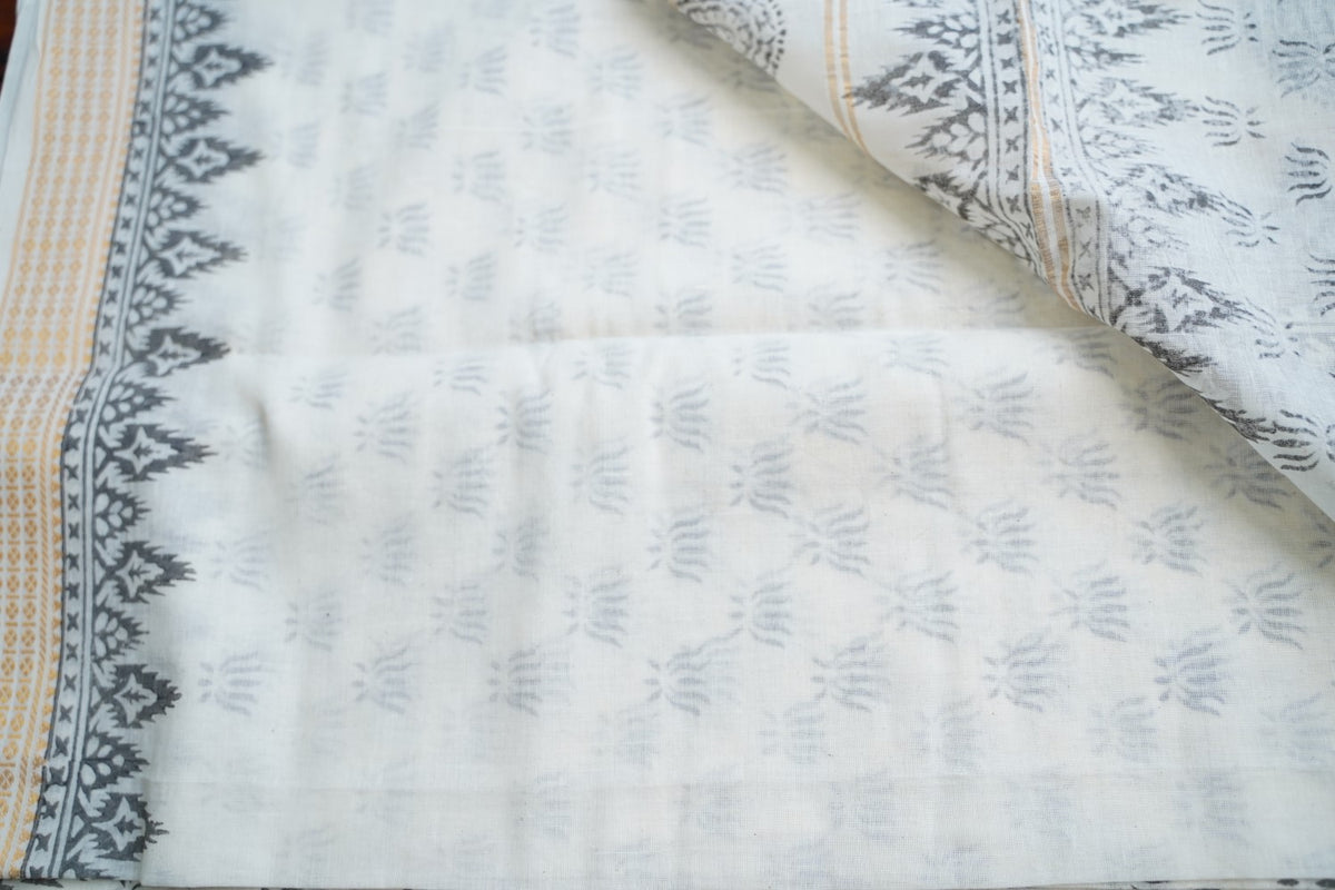 Block Printed cotton Saree PC17945