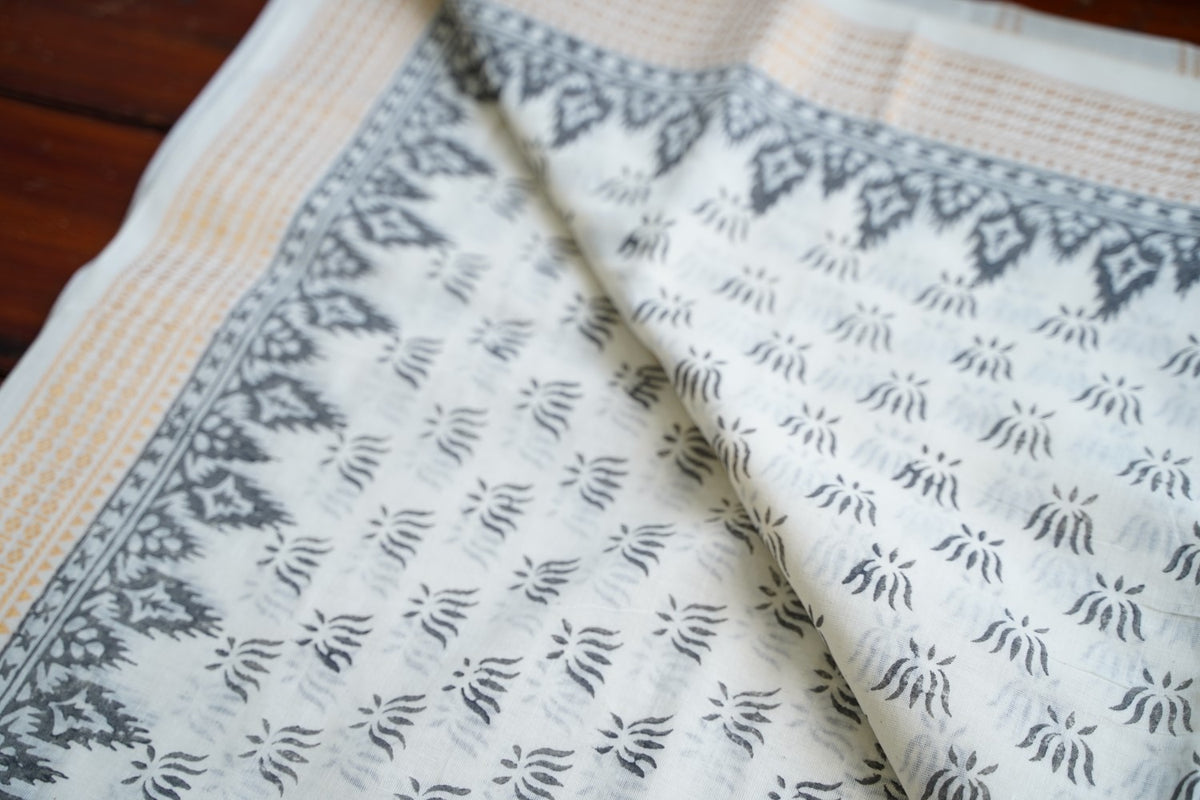 Block Printed cotton Saree PC17945