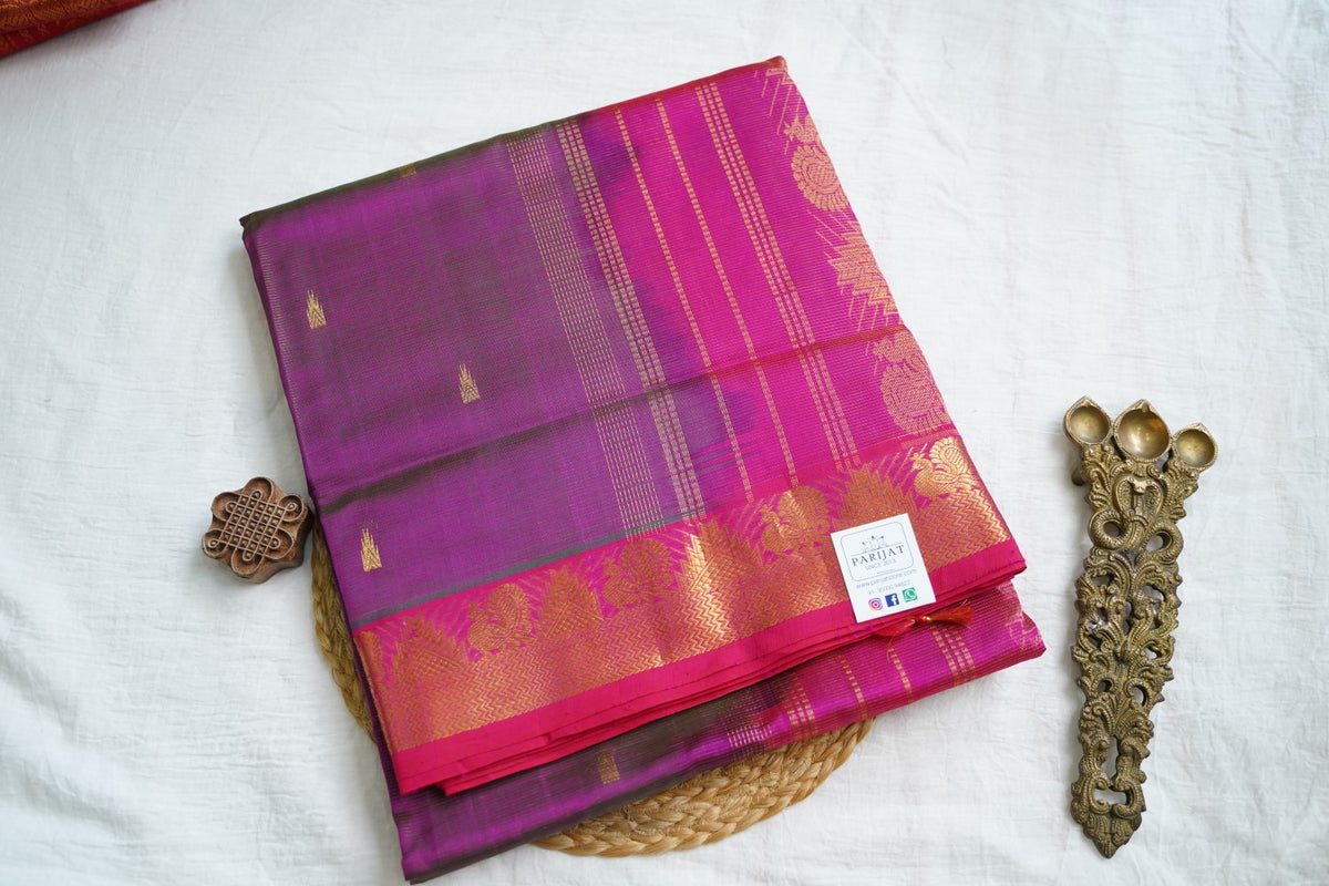 10 Yards Kanchi Handloom Silk Cotton Saree PC17967