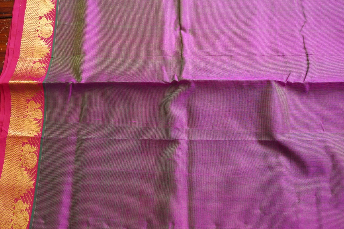 10 Yards Kanchi Handloom Silk Cotton Saree PC17967