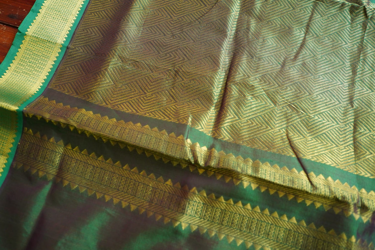 10 Yards Kanchi Handloom Silk Cotton Saree PC17966