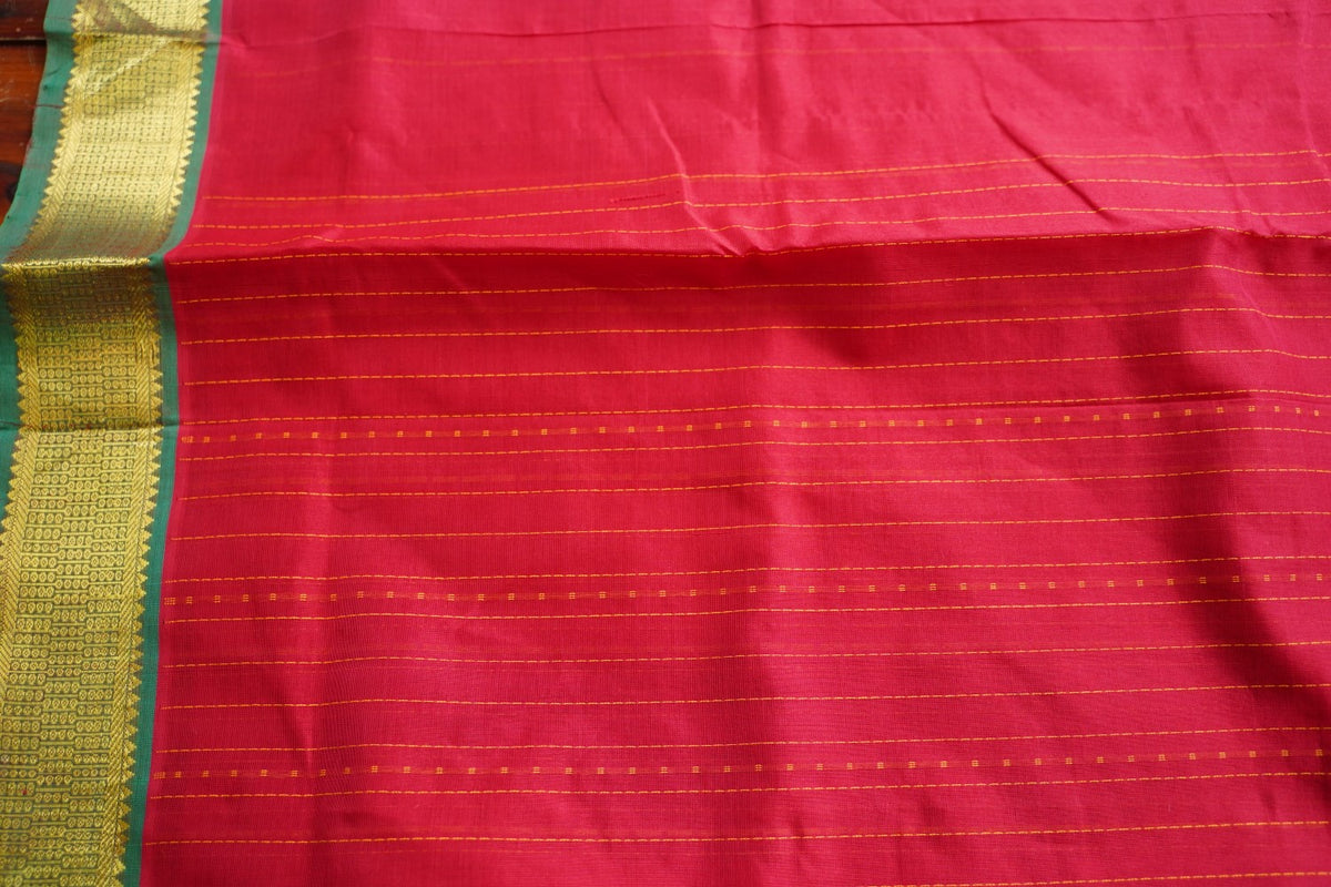 10 Yards Kanchi Handloom Silk Cotton Saree PC17966