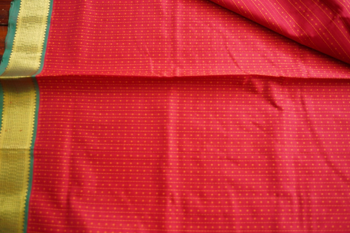10 Yards Kanchi Handloom Silk Cotton Saree PC17966